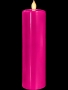 Kumandalı Fuşya Baton Led Mum 20 cm