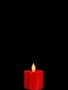 Kumandalı Kırmızı Baton Led Mum 6 cm