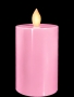 Kumandalı Pembe Baton Led Mum 10 cm