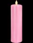 Kumandalı Pembe Baton Led Mum 20 cm