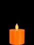 Kumandalı Turuncu Baton Led Mum 6 cm