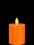 Kumandalı Turuncu Baton Led Mum 8 cm