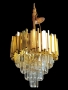 Metal Kristal Dik Taşlı Avize 40x45
