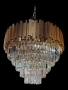 Metal Kristal Dik Taşlı Avize 60x50