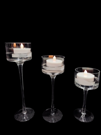 3'lü Cam Martini Kadeh Mumluk
