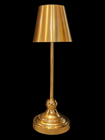 Çubuk Abajur Şamdan Gold Renk 40 cm