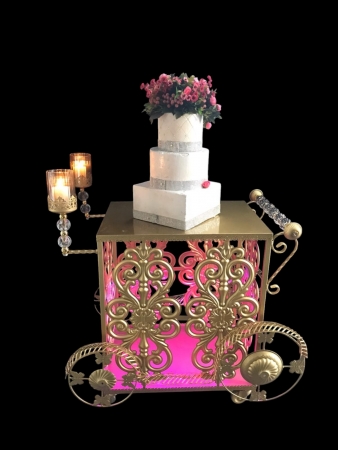 Decor Pasta Arabası Gold Renk