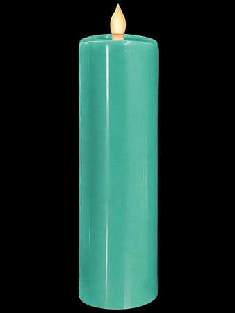 Kumandalı Açık Yeşil Baton Led Mum 20 cm