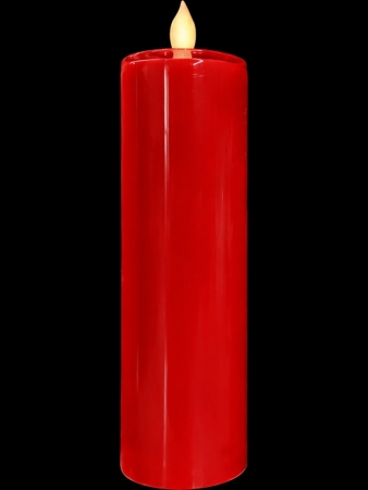 Kumandalı Kırmızı Baton Led Mum 20 cm
