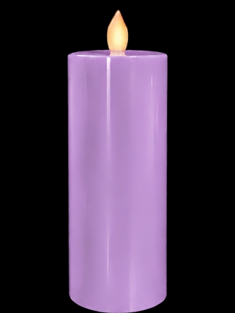 Kumandalı Lila Baton Led Mum 15 cm