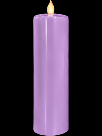 Kumandalı Lila Baton Led Mum 20 cm