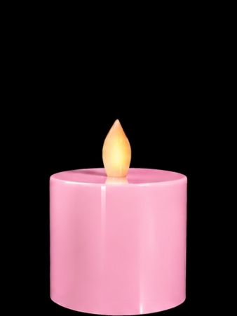 Kumandalı Pembe Baton Led Mum 6 cm