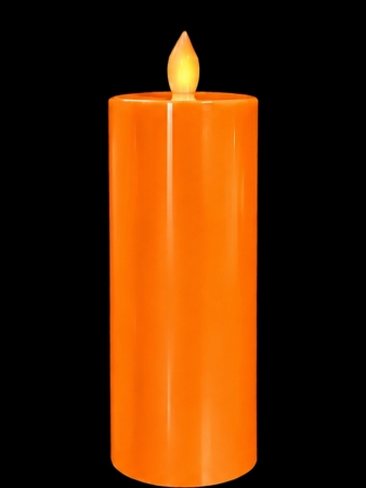 Kumandalı Turuncu Baton Led Mum 15 cm