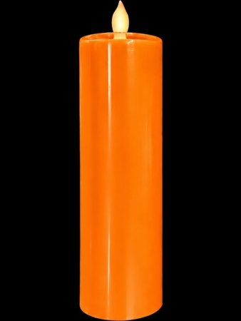 Kumandalı Turuncu Baton Led Mum 20 cm